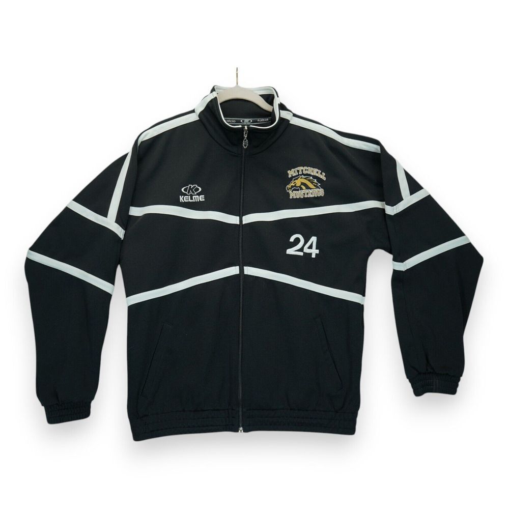 Mitchell Mustangs #24 Kelme Futbol Track Jacket Size Medium Embroidered Full Zip